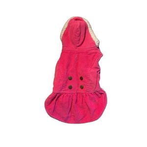 Boots and Barkley dog fleece pink corduroy coat size small